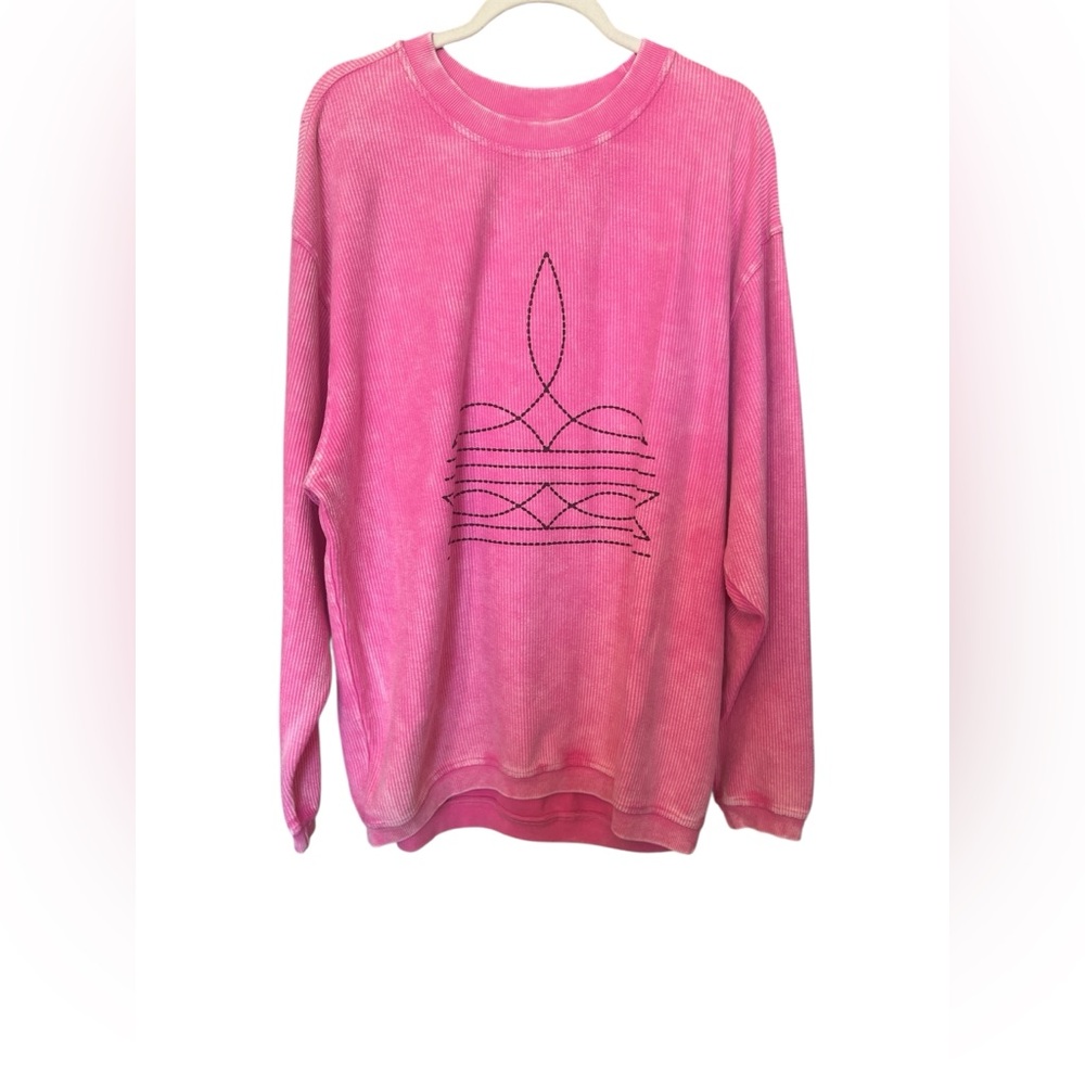 NWOT Pink Western Graphic Sweatshirt